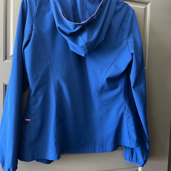 Heart soul galaxy blue scrub jacket small - Picture 2 of 3